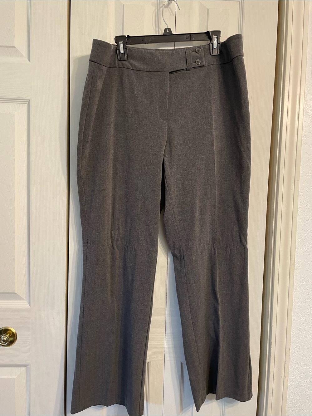 Sag Harbor Charcoal Boot-Cut Dress Pants